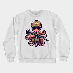 Tactical Octopus Adventure Tee: Where Intelligence Meets Style Crewneck Sweatshirt